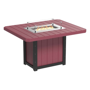 Lumin 62" Outdoor Rectangular Fire Table Bar Height by LuxCraft