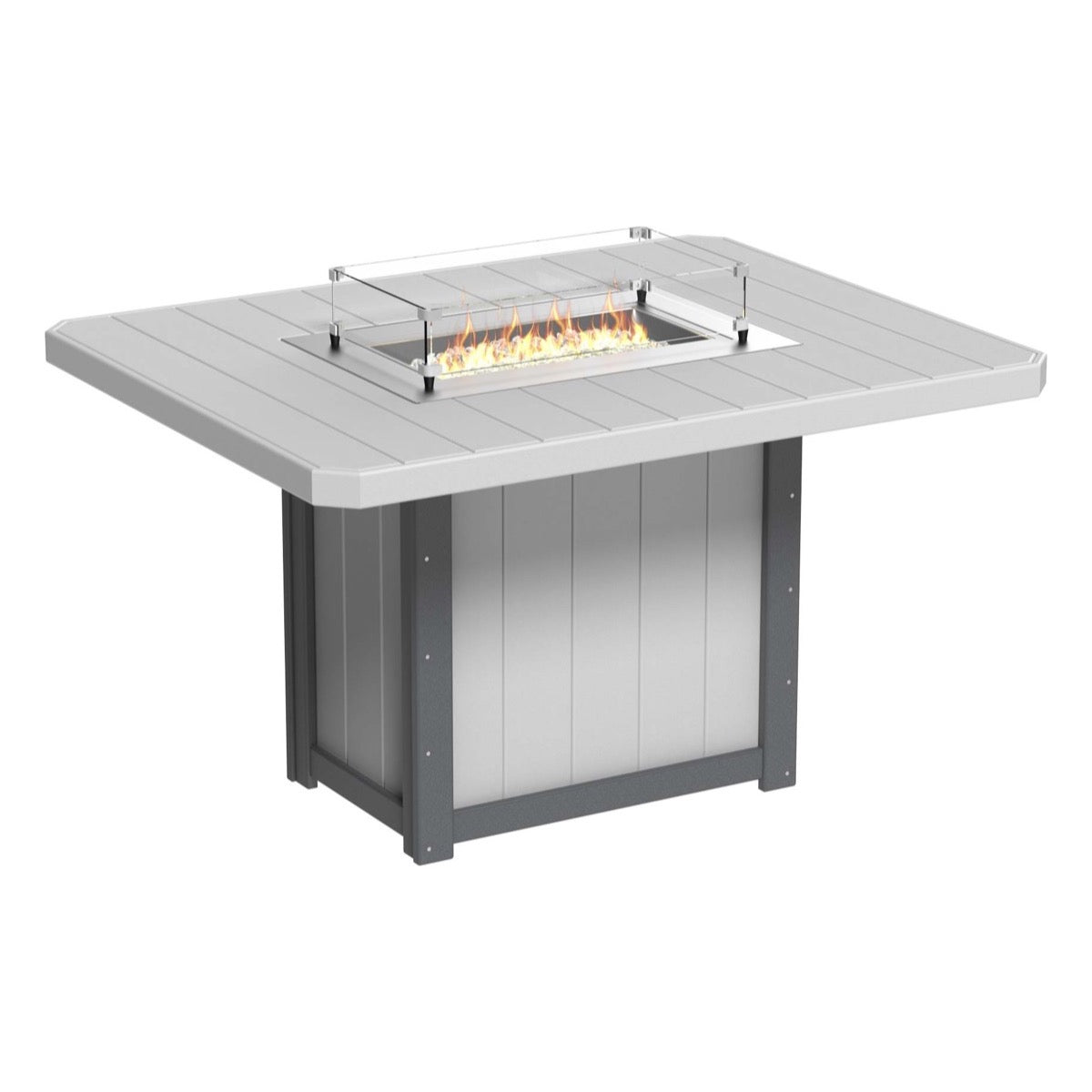 Lumin 62&quot; Outdoor Rectangular Fire Table Bar Height by LuxCraft