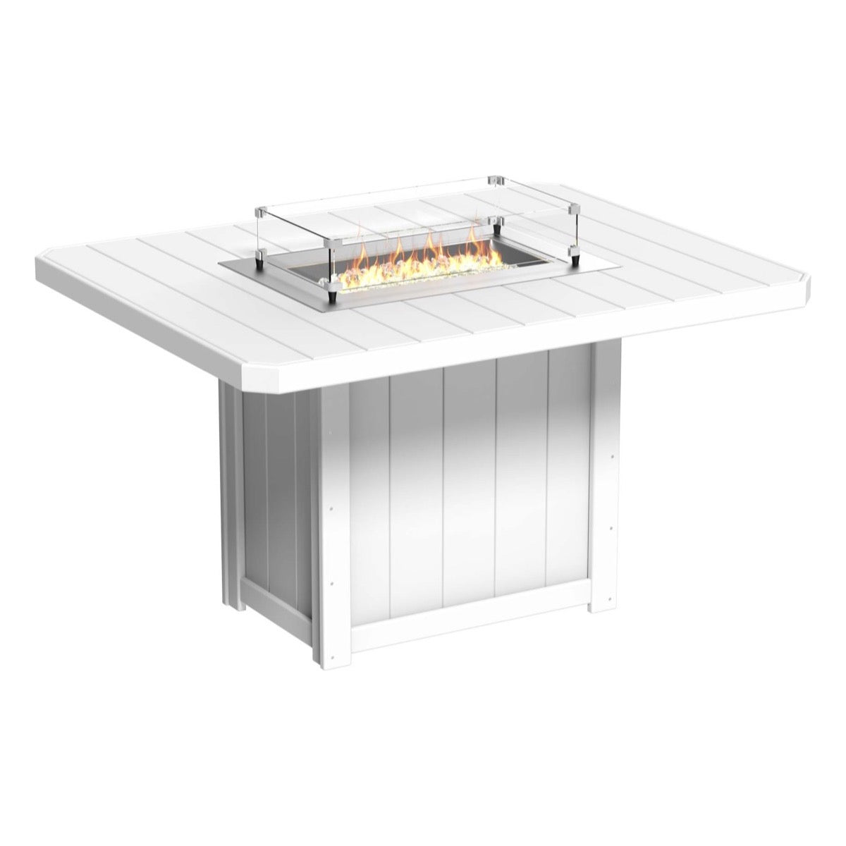 Lumin 62&quot; Outdoor Rectangular Fire Table Bar Height by LuxCraft