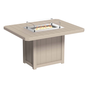 Lumin 62" Outdoor Rectangular Fire Table Bar Height by LuxCraft