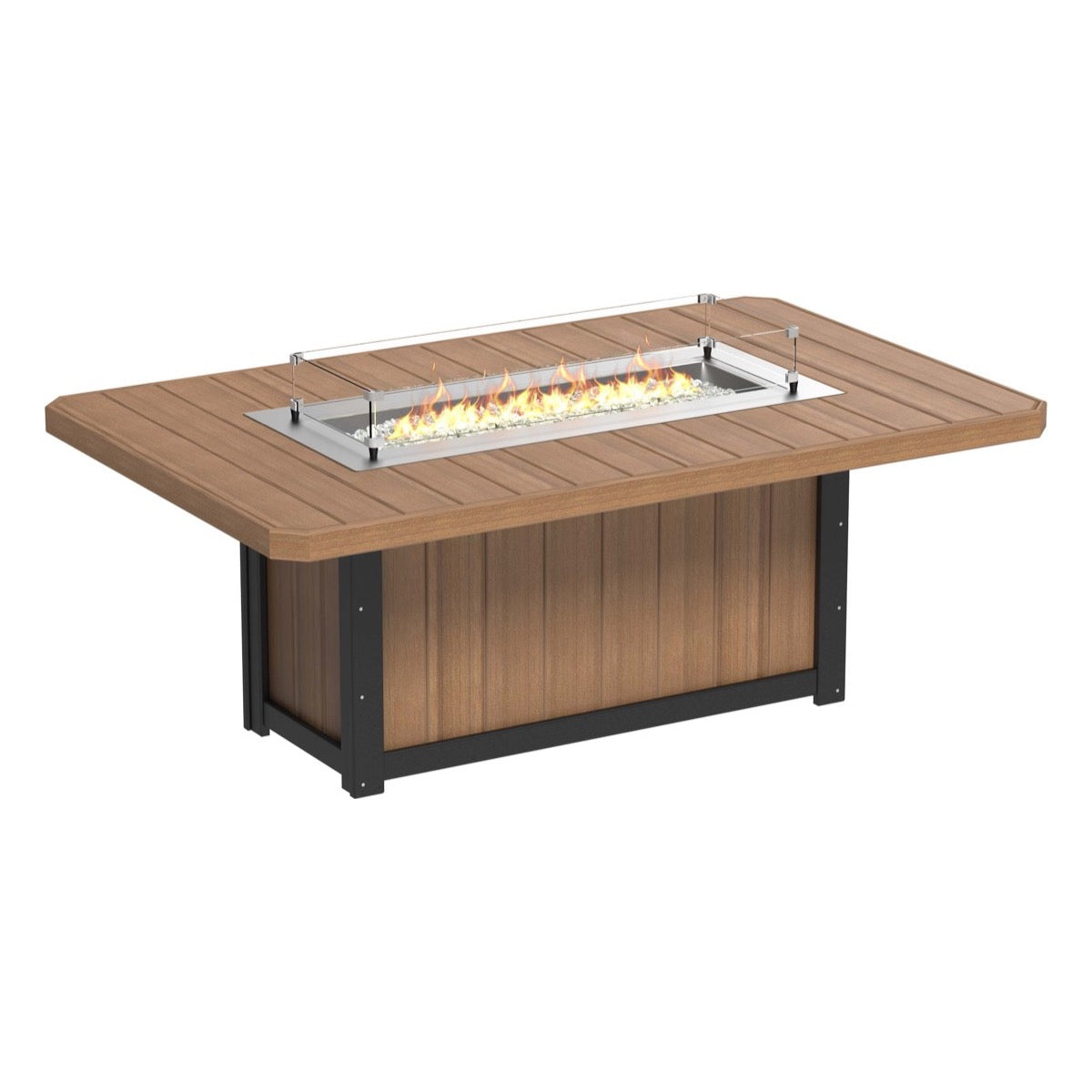 Lumin Fire Table 79″ Rectangular Bar Height by LuxCraft