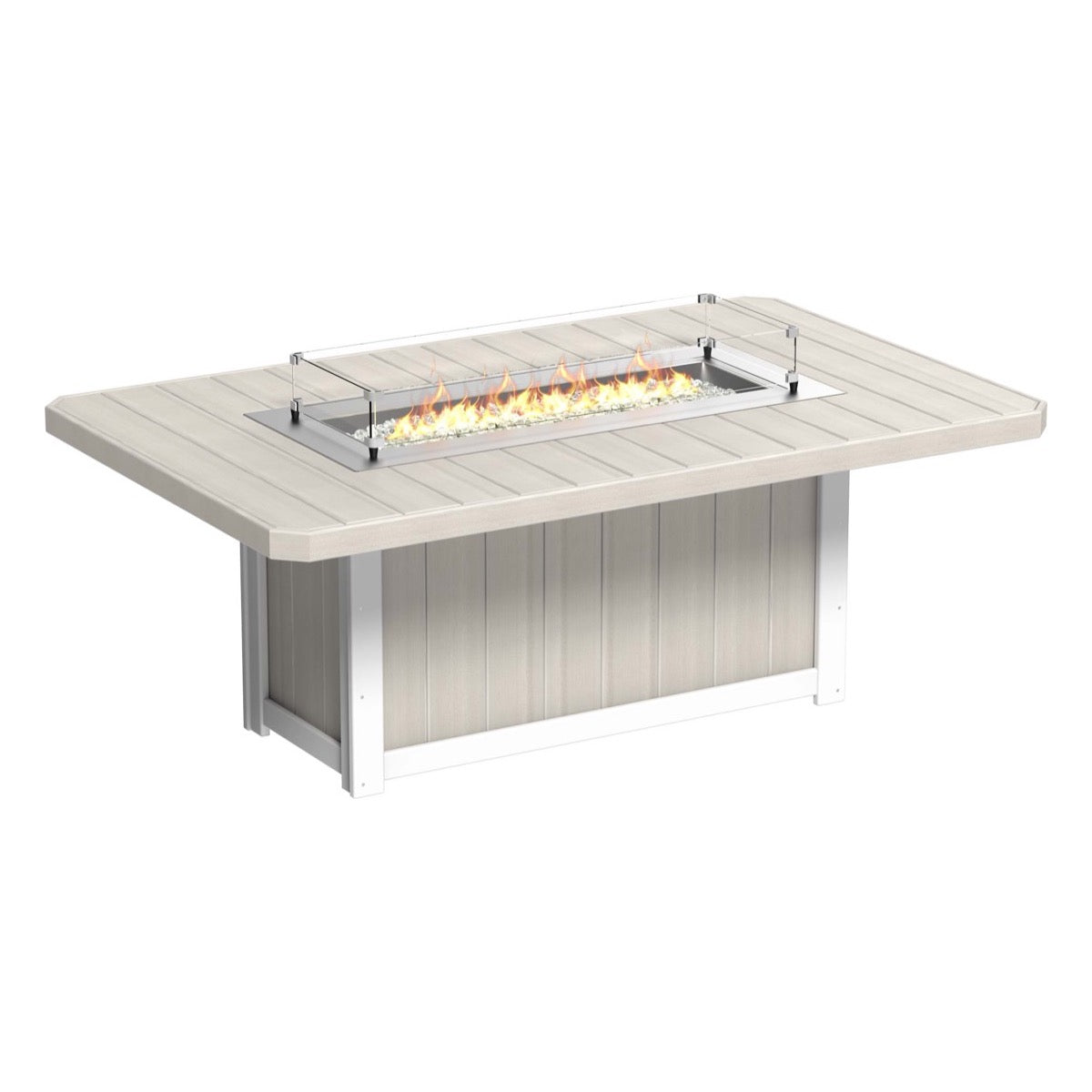 Lumin Fire Table 79″ Rectangular Bar Height by LuxCraft