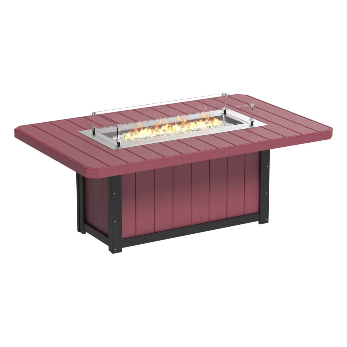 Lumin Fire Table 79″ Rectangular Bar Height by LuxCraft