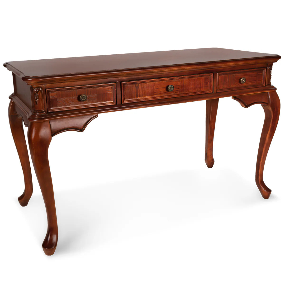 Executive Desk with 3 Drawers – Cherry Finish - All Thing Cedar