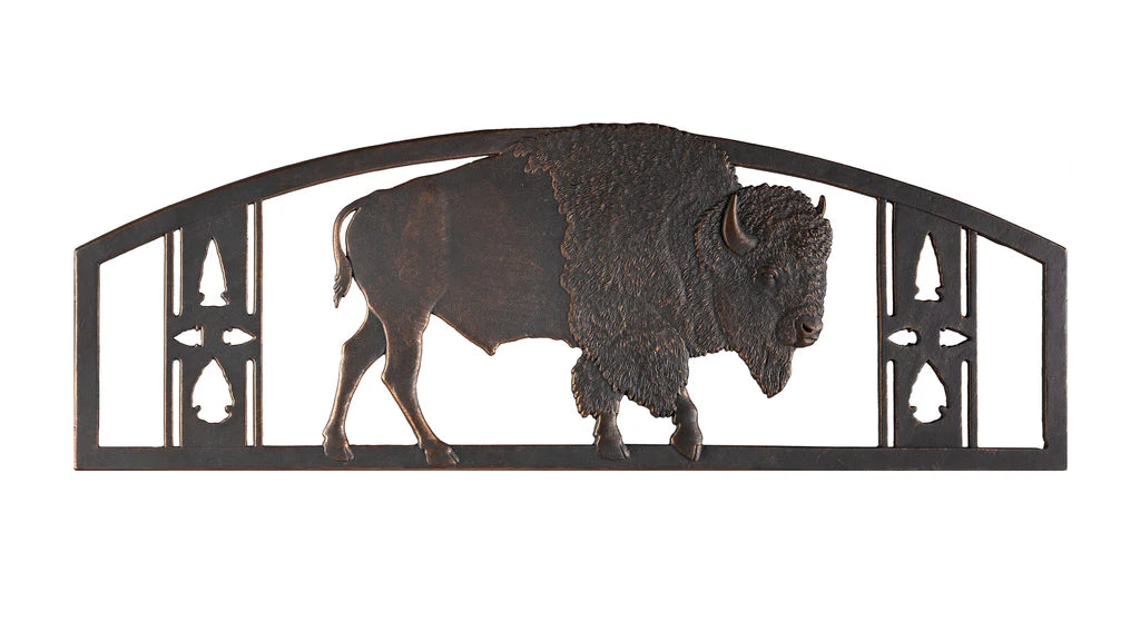 Outdoor Bison Bench