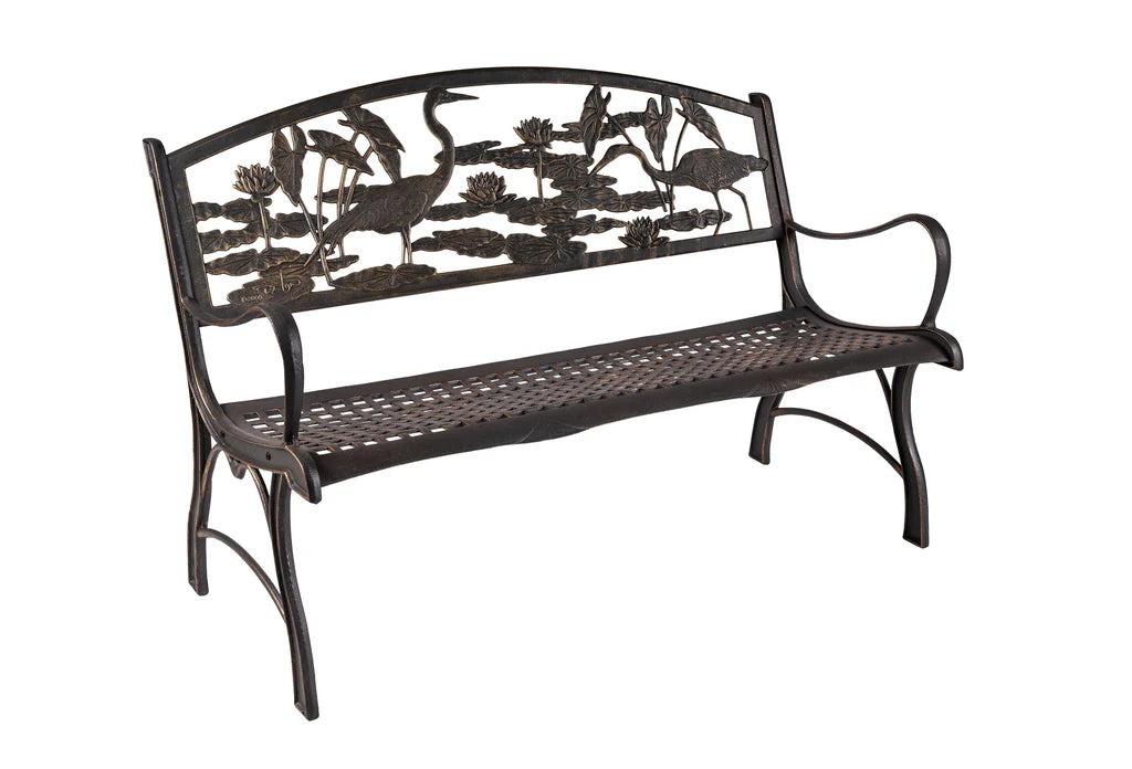 Outdoor Heron Bench