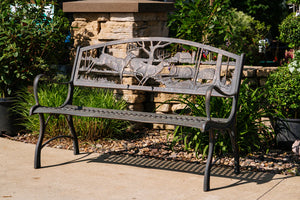 Outdoor Running Whitetails Bench