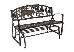 Outdoor Bear Glider Bench