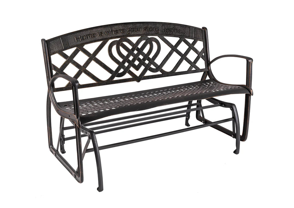 Outdoor Celtic Glider Bench