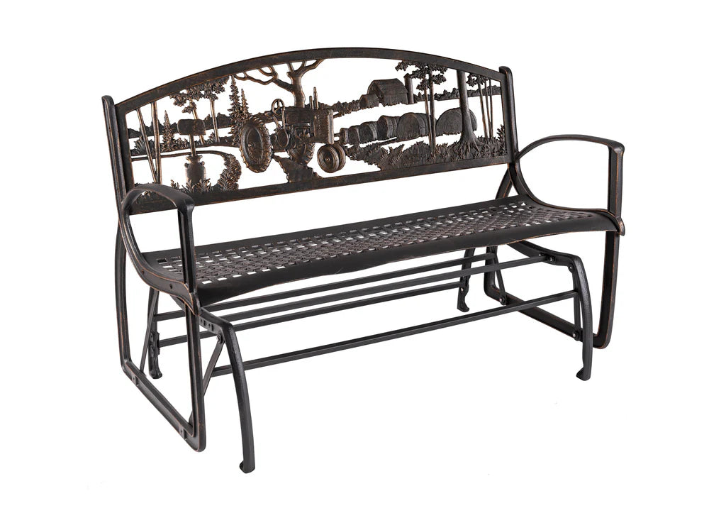 Outdoor Farmstead Glider Bench