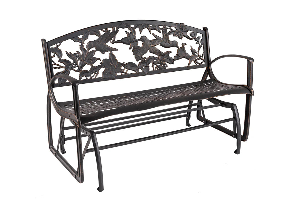 Outdoor Hummingbird Glider Bench