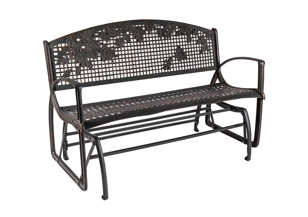 Outdoor Leaves Glider Bench