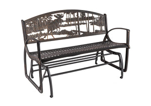 Moose and Bear Glider Bench