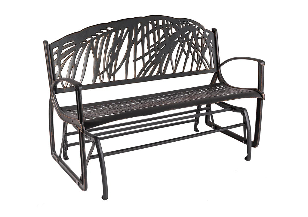 Outdoor Palm Glider Bench