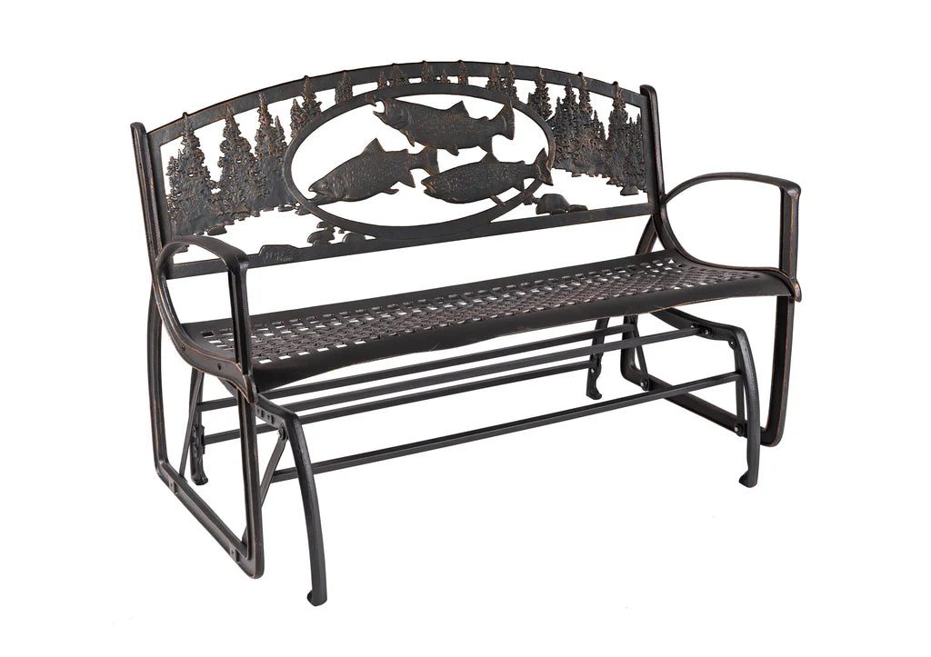 Outdoor Trout Glider Bench