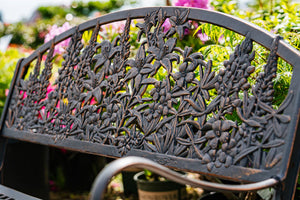 Outdoor Wildflower Glider Bench