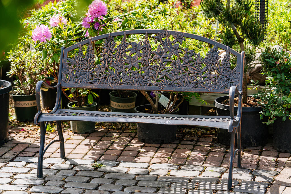 Outdoor Wildflower Glider Bench