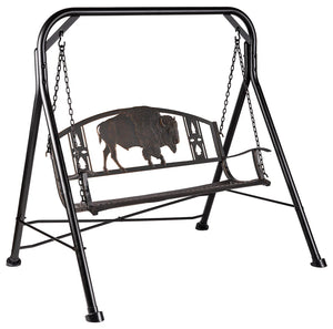 Outdoor Bison Swing
