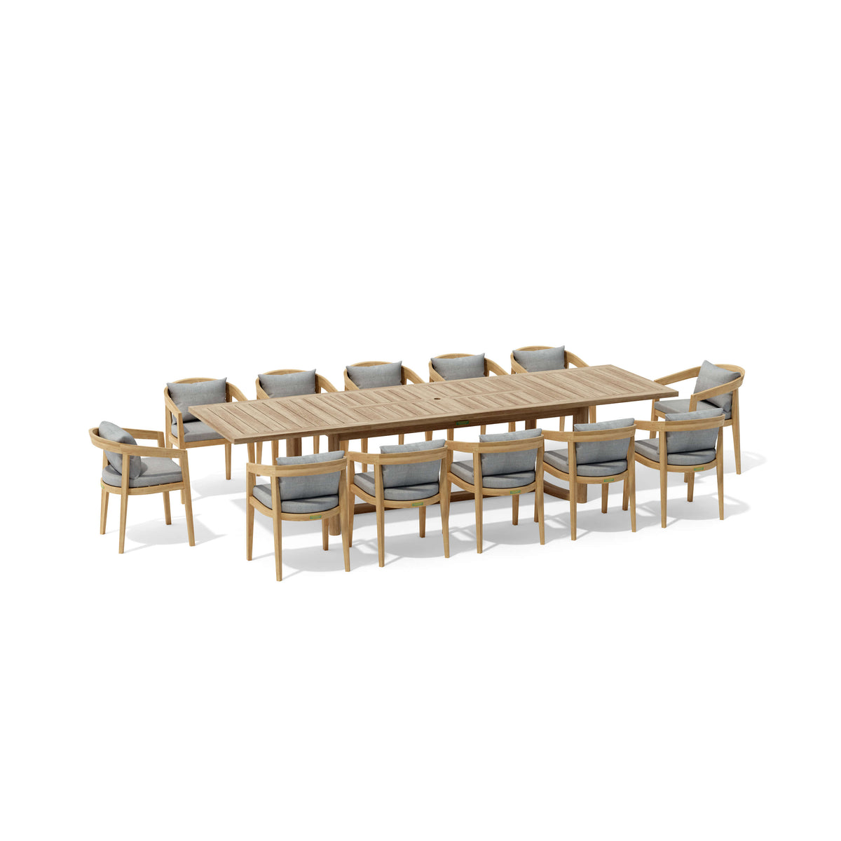 SET-367 13-pc Toscana Extension Dining Table Set