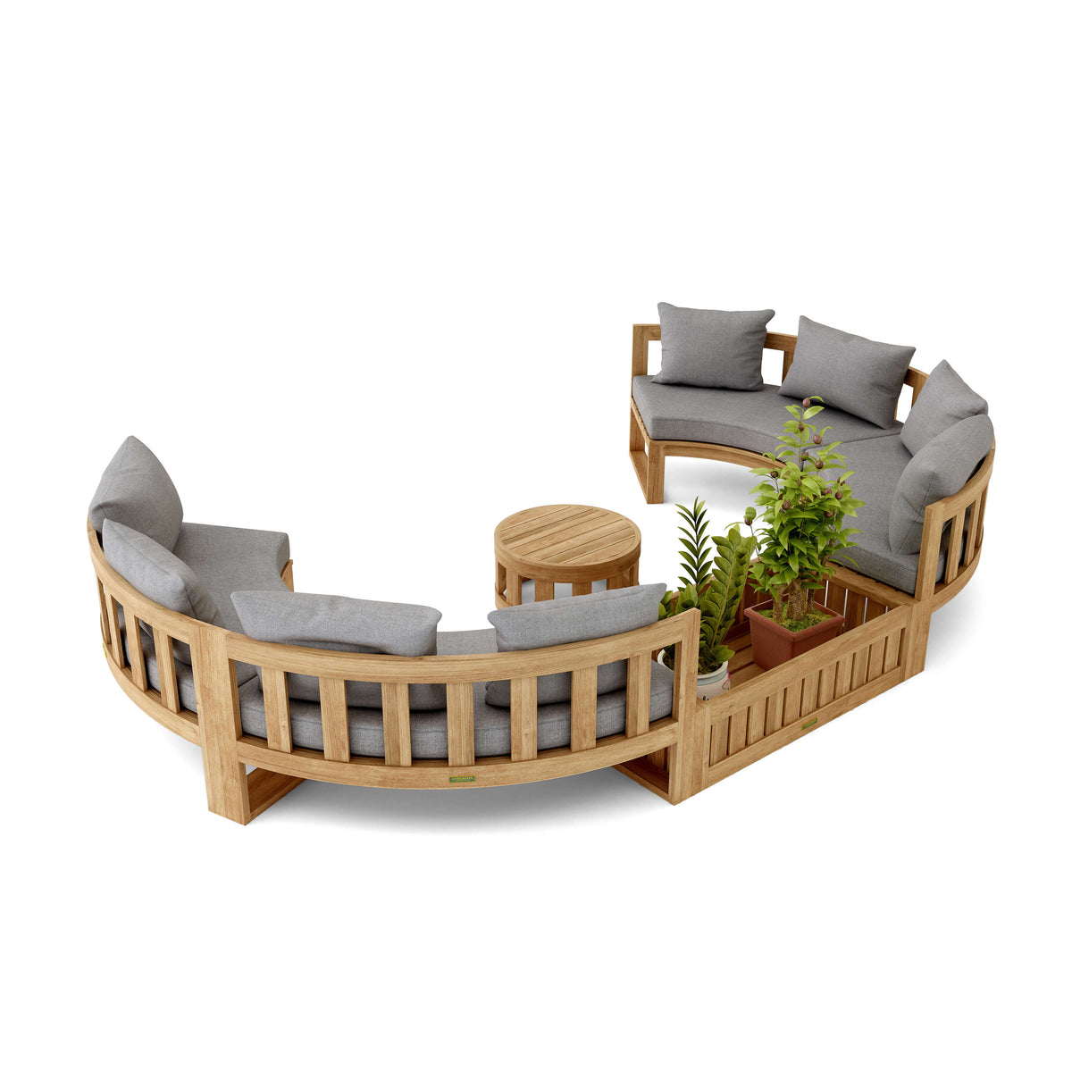 Circular Modular Deep Seating Set 1 - The Charming Bench Company