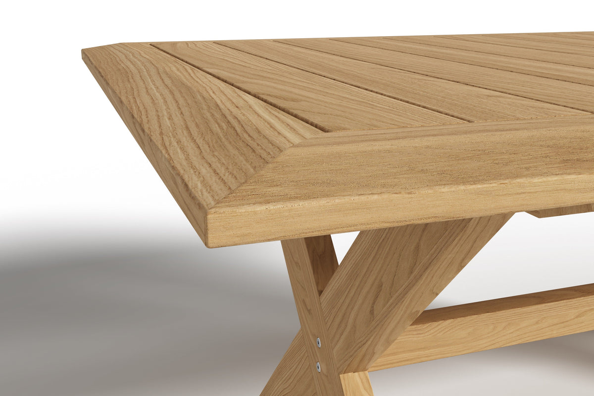 Aude Rectangular Teak Outdoor Dining Table Outdoor Table