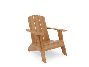 Aurele 3-Piece Teak Outdoor Adirondack Lounge Set Outdoor Lounge Set