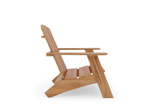 Aurele 3-Piece Teak Outdoor Adirondack Lounge Set Outdoor Lounge Set