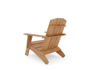 Aurele 3-Piece Teak Outdoor Adirondack Lounge Set Outdoor Lounge Set