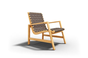 Axelle Teak Outdoor Woven Chat Armchair Outdoor Chair