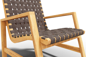 Axelle Teak Outdoor Woven Chat Armchair Outdoor Chair