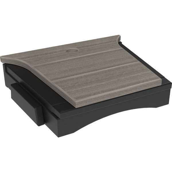 Balcony Tete-a-Tete Table Tete A Tete Coastal Gray &amp; Black