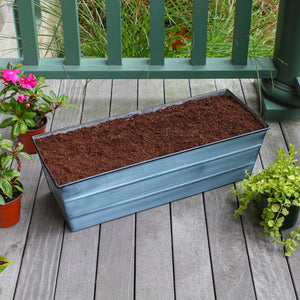 Bloom Box Garden Growing Kit, Medium Copper with Clamp-On Brackets Flower Box Brackets