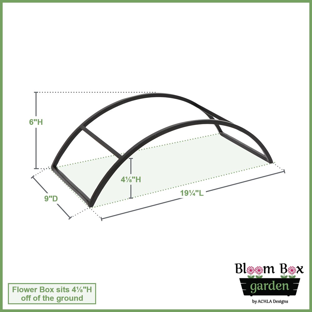 Bloom Box Garden Growing Kit, Medium Green with Odette Stand Flower Box Brackets