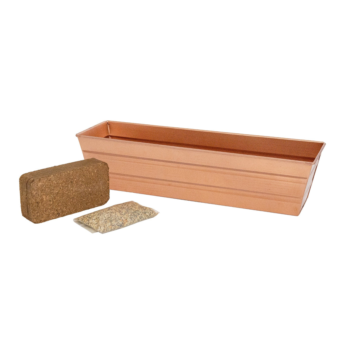 Bloom Box Garden Growing Kit, Small Copper by Achla Designs Flower Box Brackets