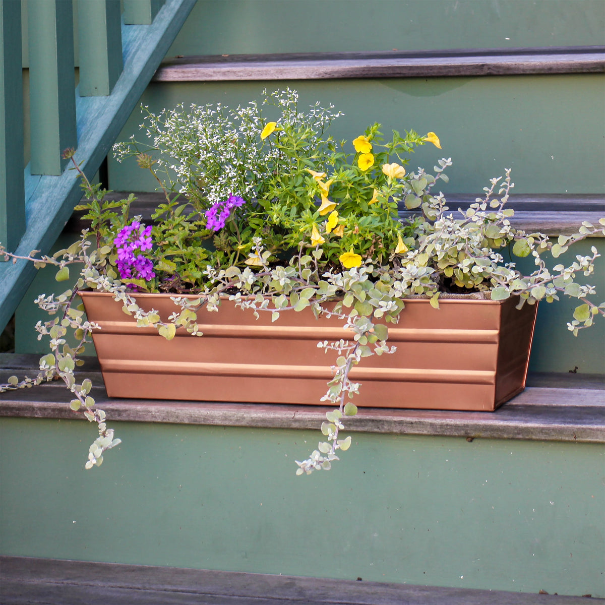 Bloom Box Garden Growing Kit, Small Copper by Achla Designs Flower Box Brackets