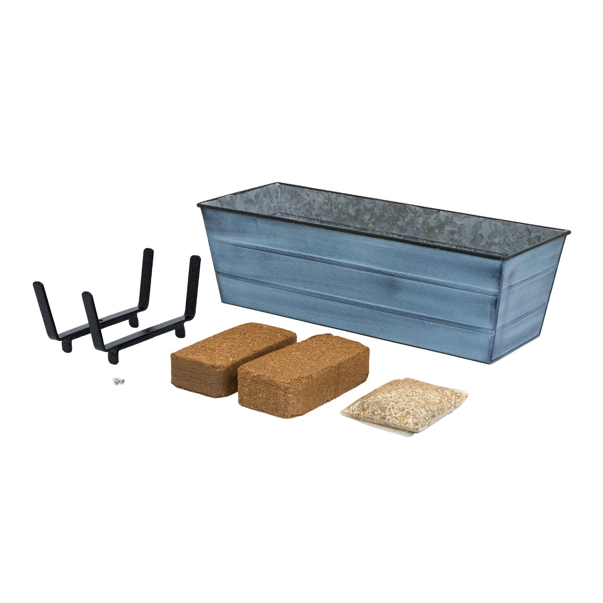 Bloom Box Garden Growing Kit with Brackets for 2 x 6 Railings Flower Box Brackets