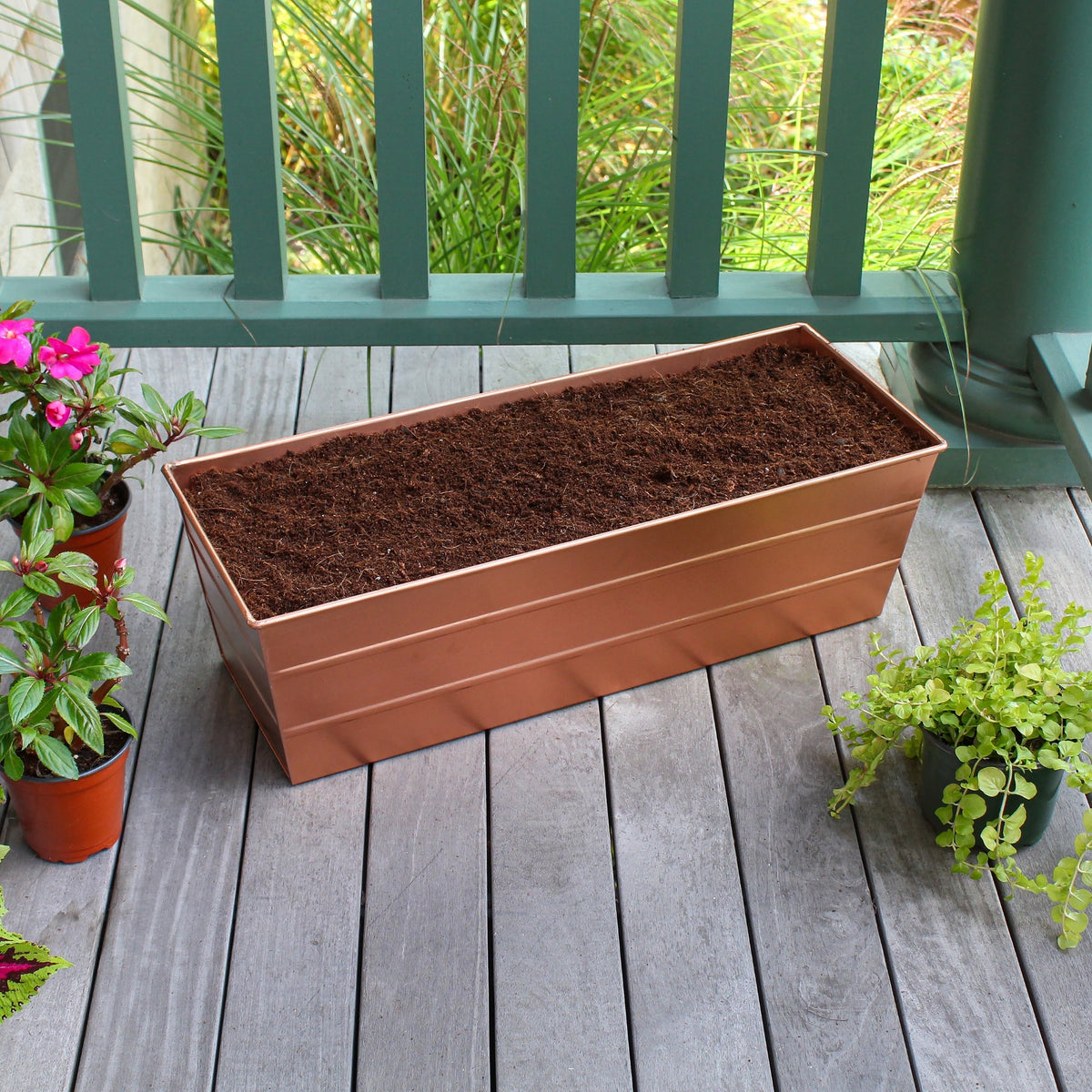 Bloom Box Garden Growing Kit with Brackets for 2 x 6 Railings Flower Box Brackets