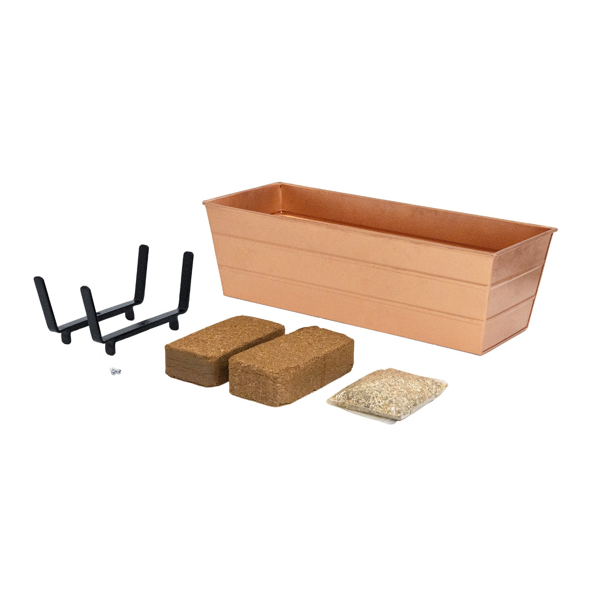 Bloom Box Garden Growing Kit with Brackets for 2 x 6 Railings Flower Box Brackets