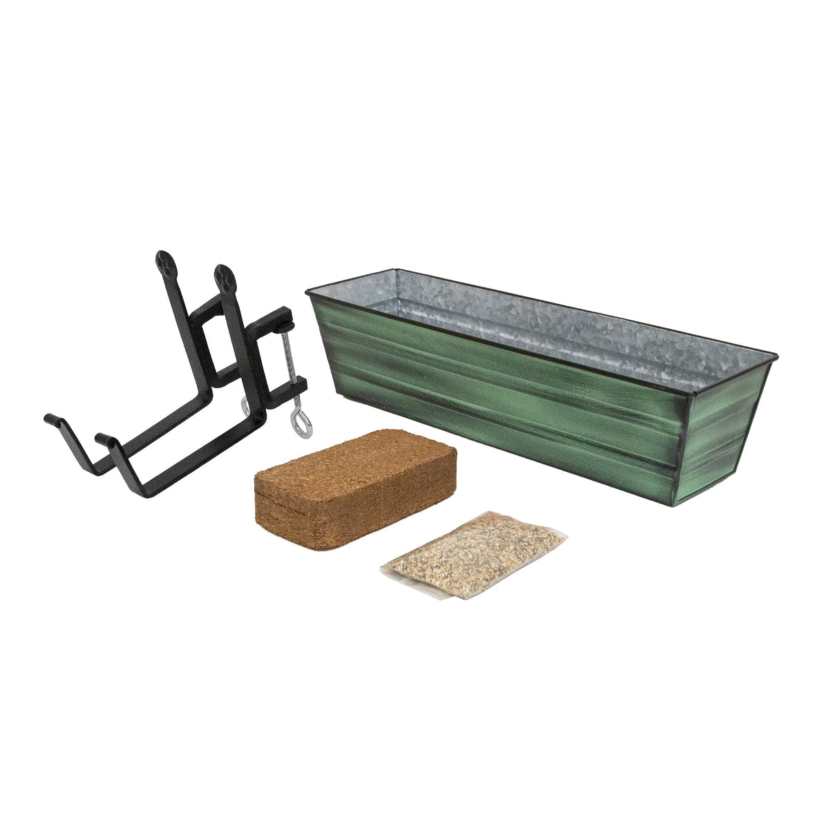 Bloom Box Garden Growing Kit with Clamp-On Brackets Flower Box Brackets