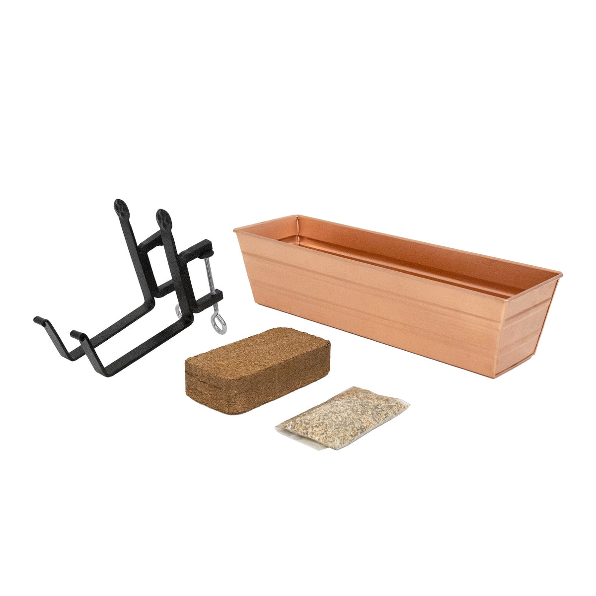 Bloom Box Garden Growing Kit with Clamp-On Brackets Flower Box Brackets