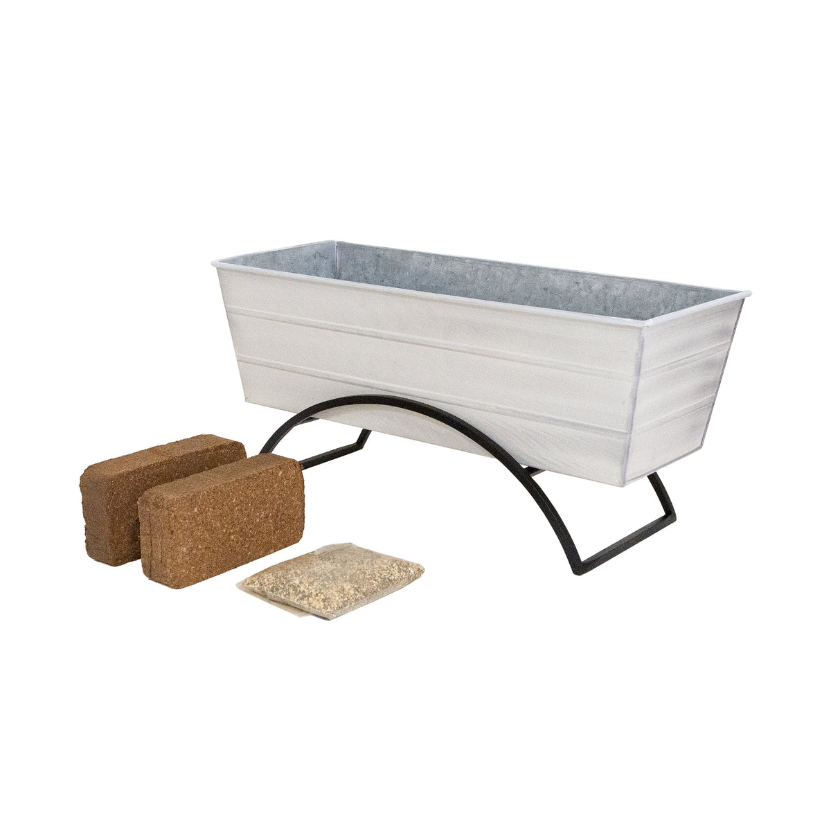 Bloom Box Garden Growing Kit with Odette Stand Flower Box Brackets