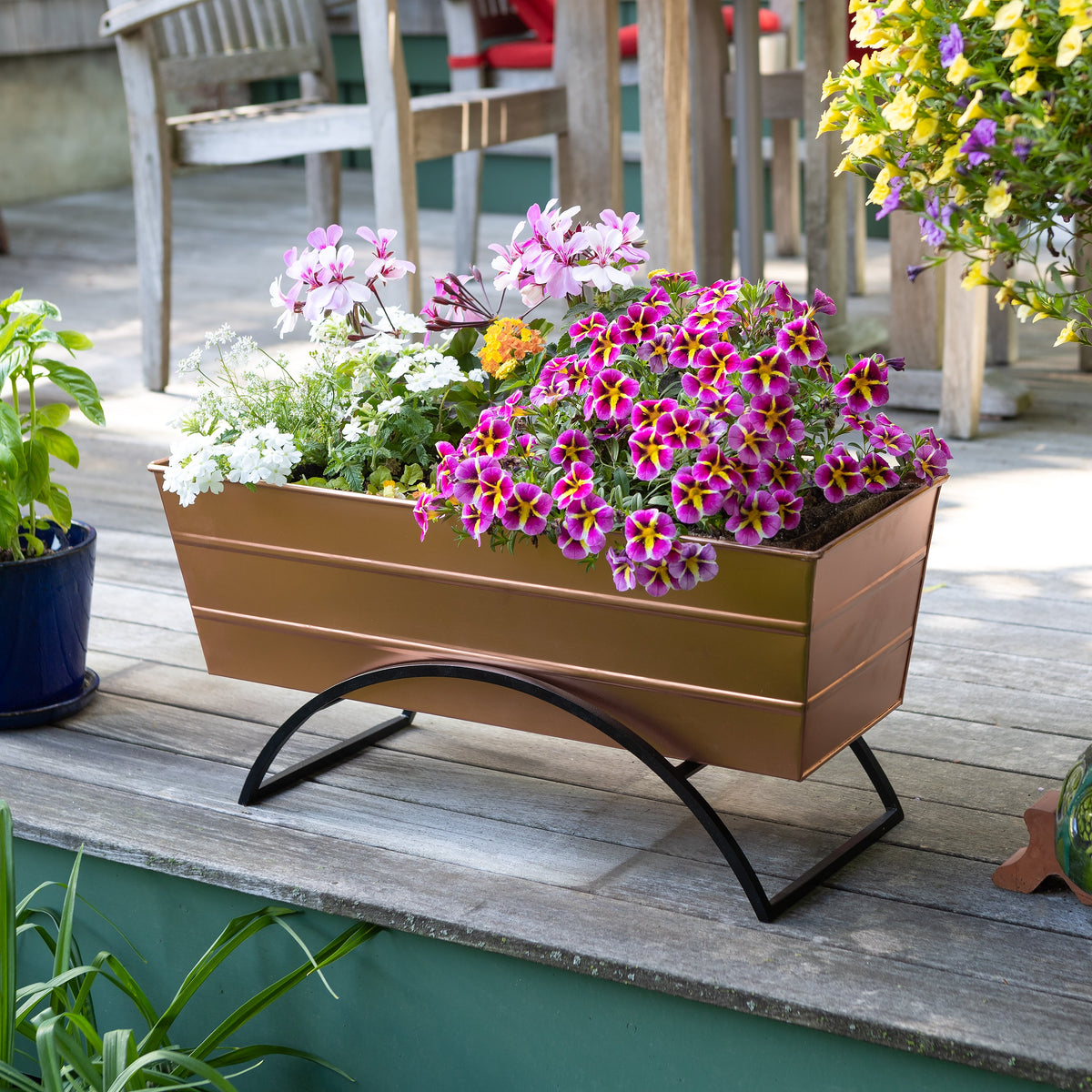 Bloom Box Garden Growing Kit with Odette Stand Flower Box Brackets