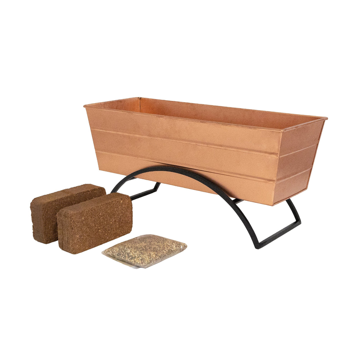 Bloom Box Garden Growing Kit with Odette Stand Flower Box Brackets