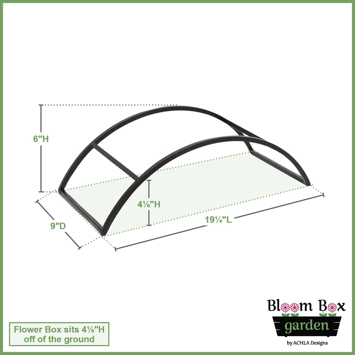 Bloom Box Garden Growing Kit with Odette Stand Flower Box Brackets