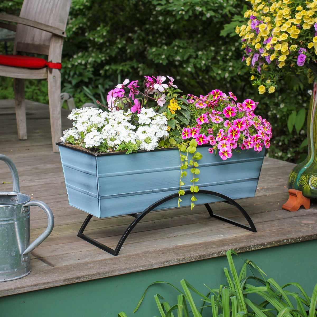 Bloom Box Garden Growing Kit with Odette Stand Flower Box Brackets