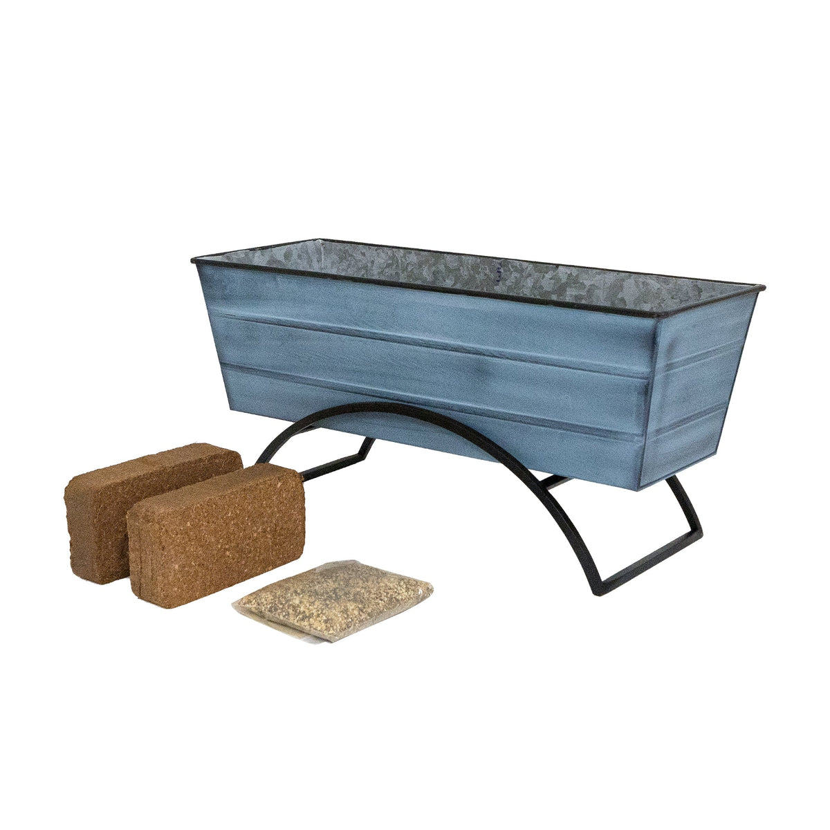 Bloom Box Garden Growing Kit with Odette Stand Flower Box Brackets