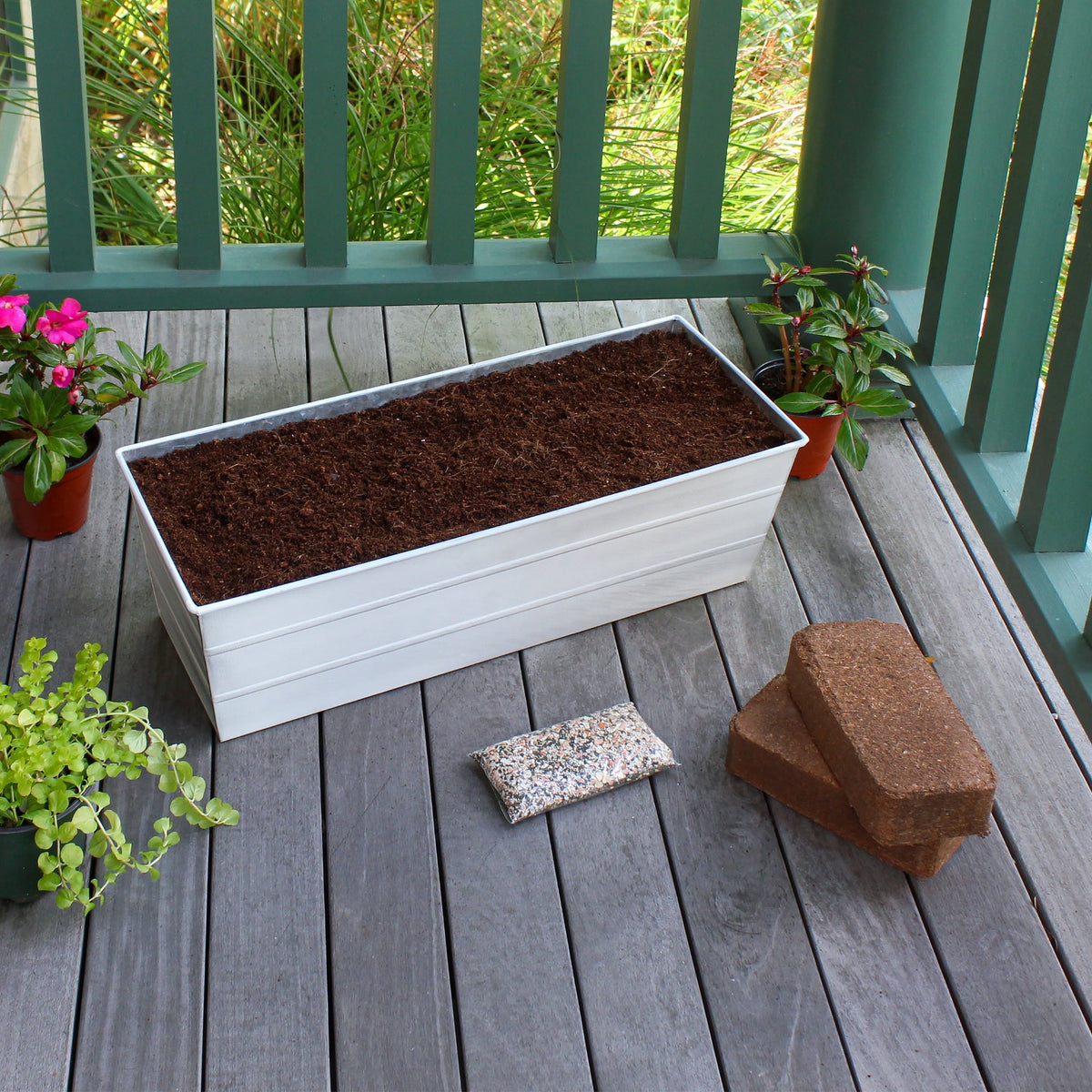 Bloom Box Garden Growing Kit with Wall Brackets Flower Box Brackets