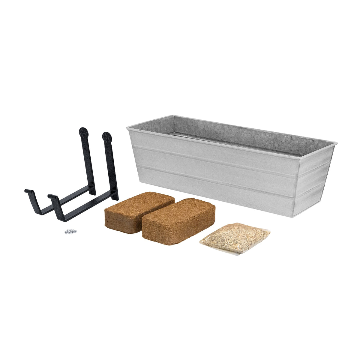 Bloom Box Garden Growing Kit with Wall Brackets Flower Box Brackets