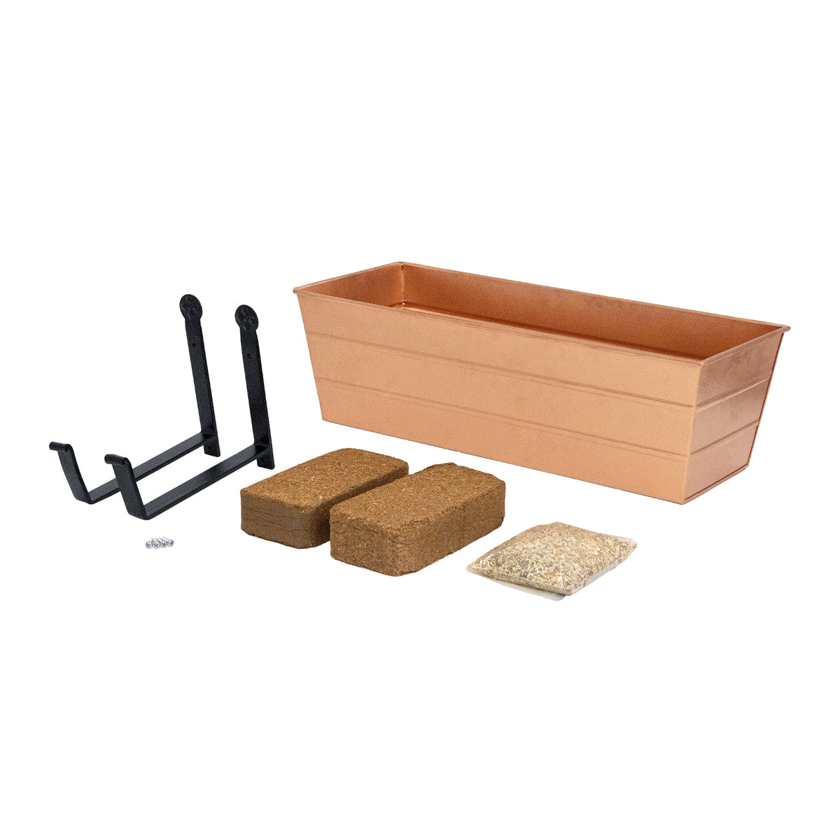 Bloom Box Garden Growing Kit with Wall Brackets Flower Box Brackets