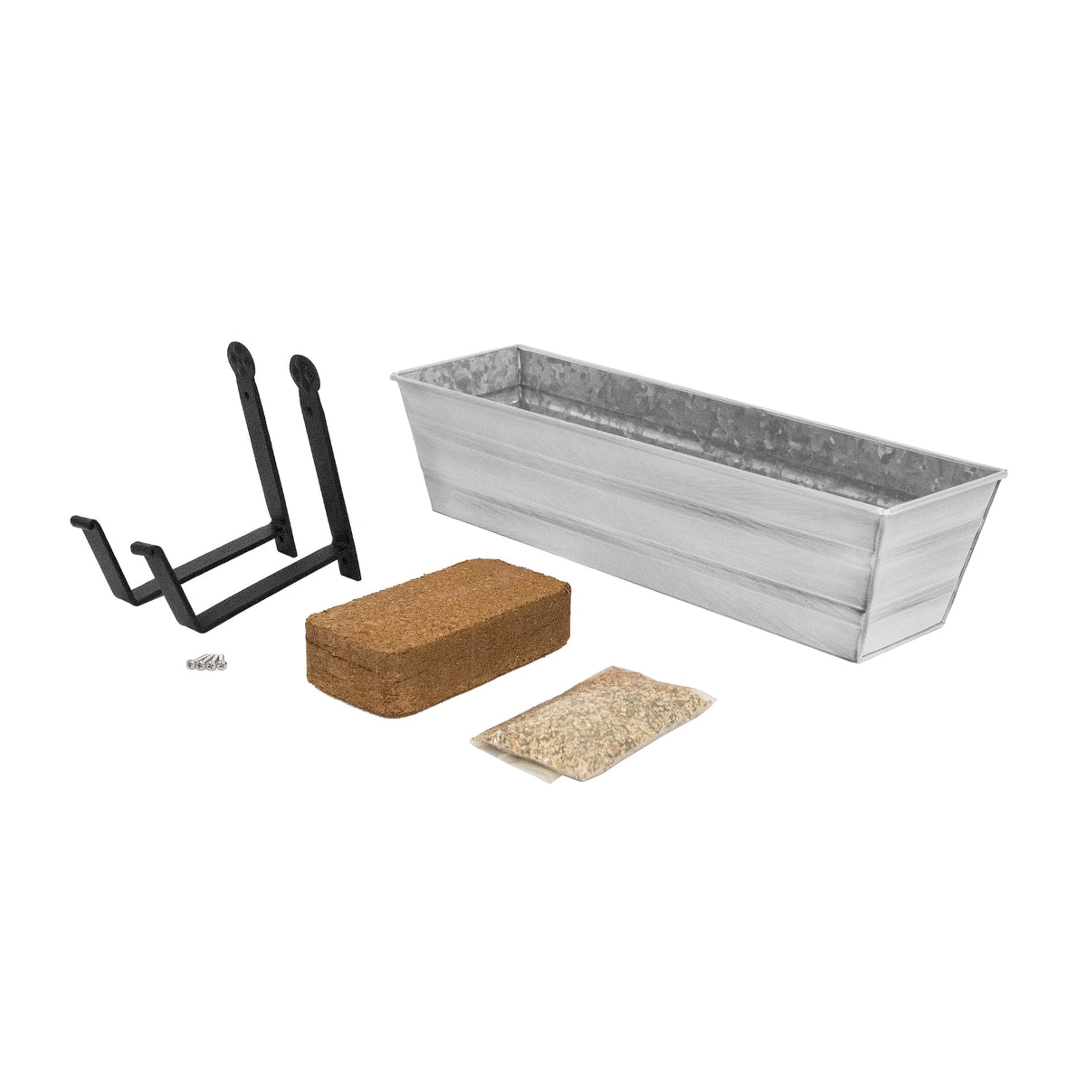 Bloom Box Garden Growing Kit with Wall Brackets Flower Box Brackets